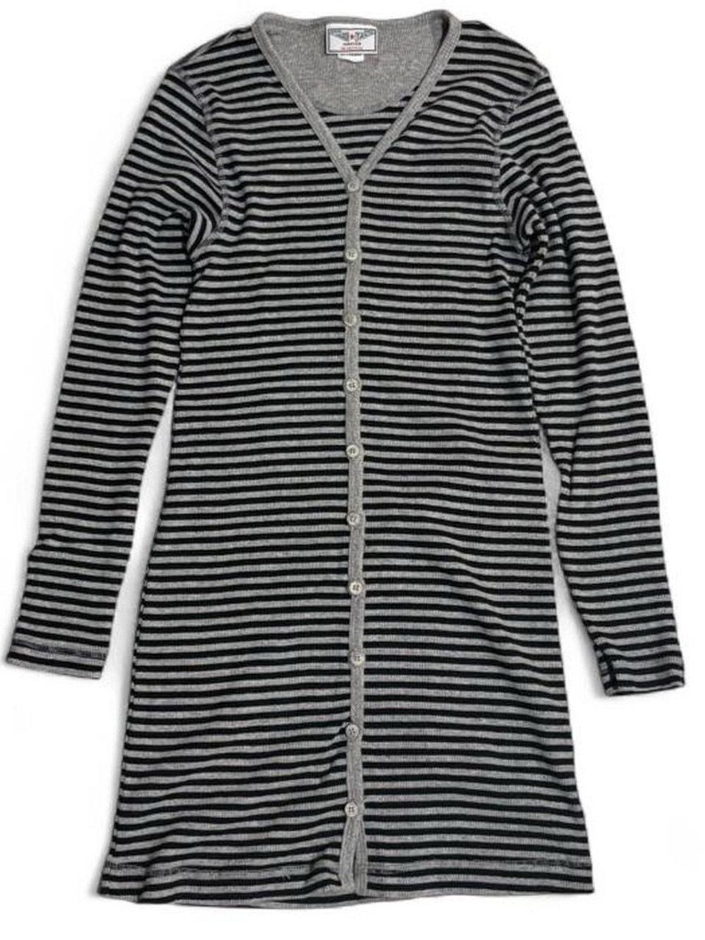 Vintage 90’s Hard Tail ribbed stripe cardigan tunic dress